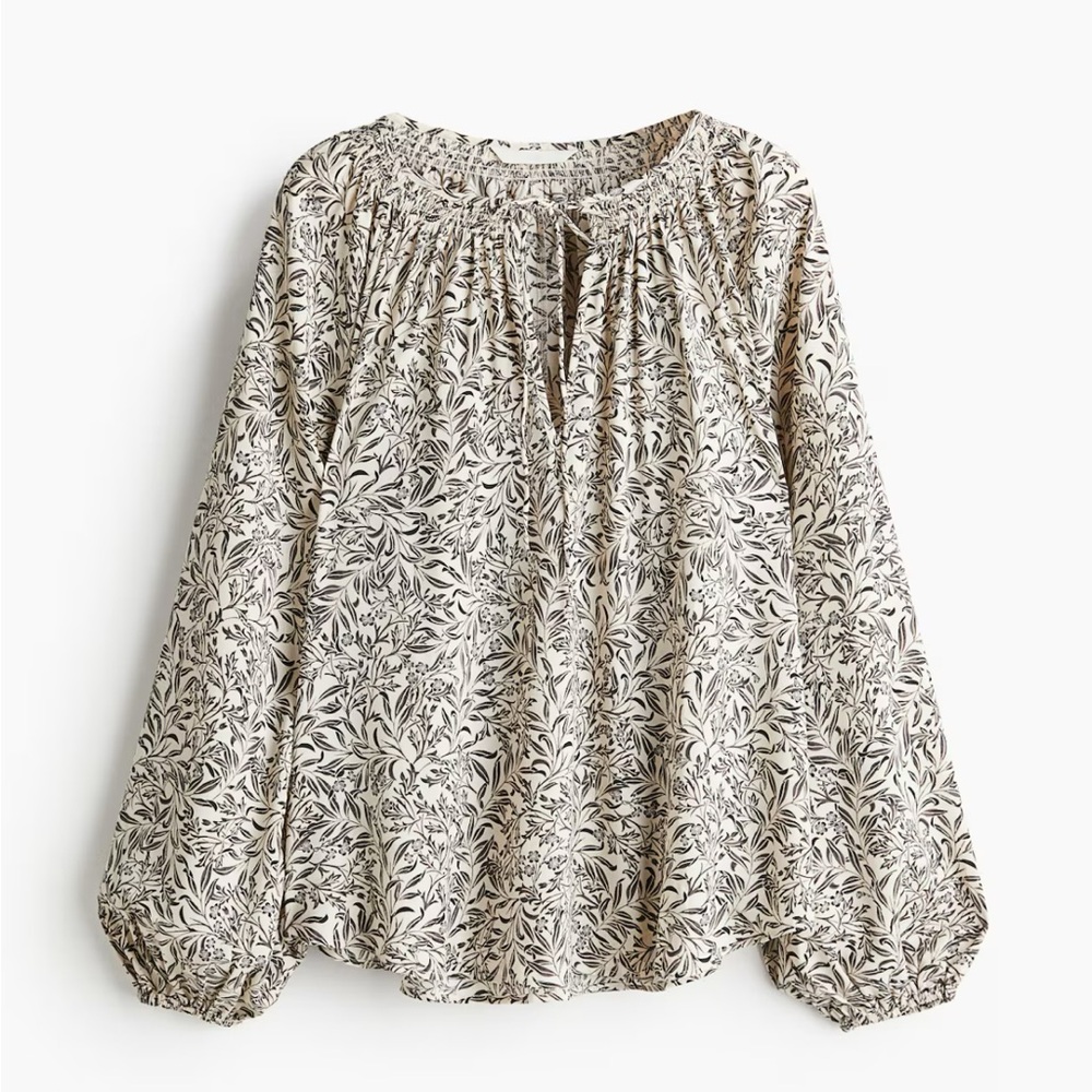 H&M Oversized Crepe Blouse Sz XS